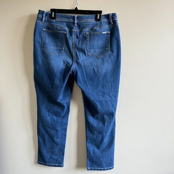 Chico’s So Slimming Girlfriend Jeans Womens Size 2.5 L 14 Blue‎ Denim Ski… - Picture 5 of 11